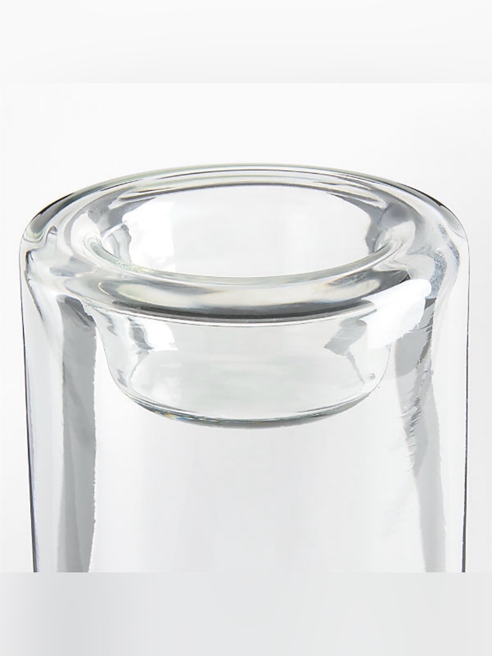 New! Crate&Barrel Large Clear Glass Tall Cylinder Candle Holder Large 8.25” - Picture 2 of 4